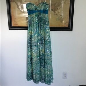 Bcbg gown with gold foil